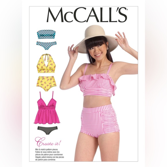 McCalls 7168 Misses Bikinis Pattern - Picture 9 of 13